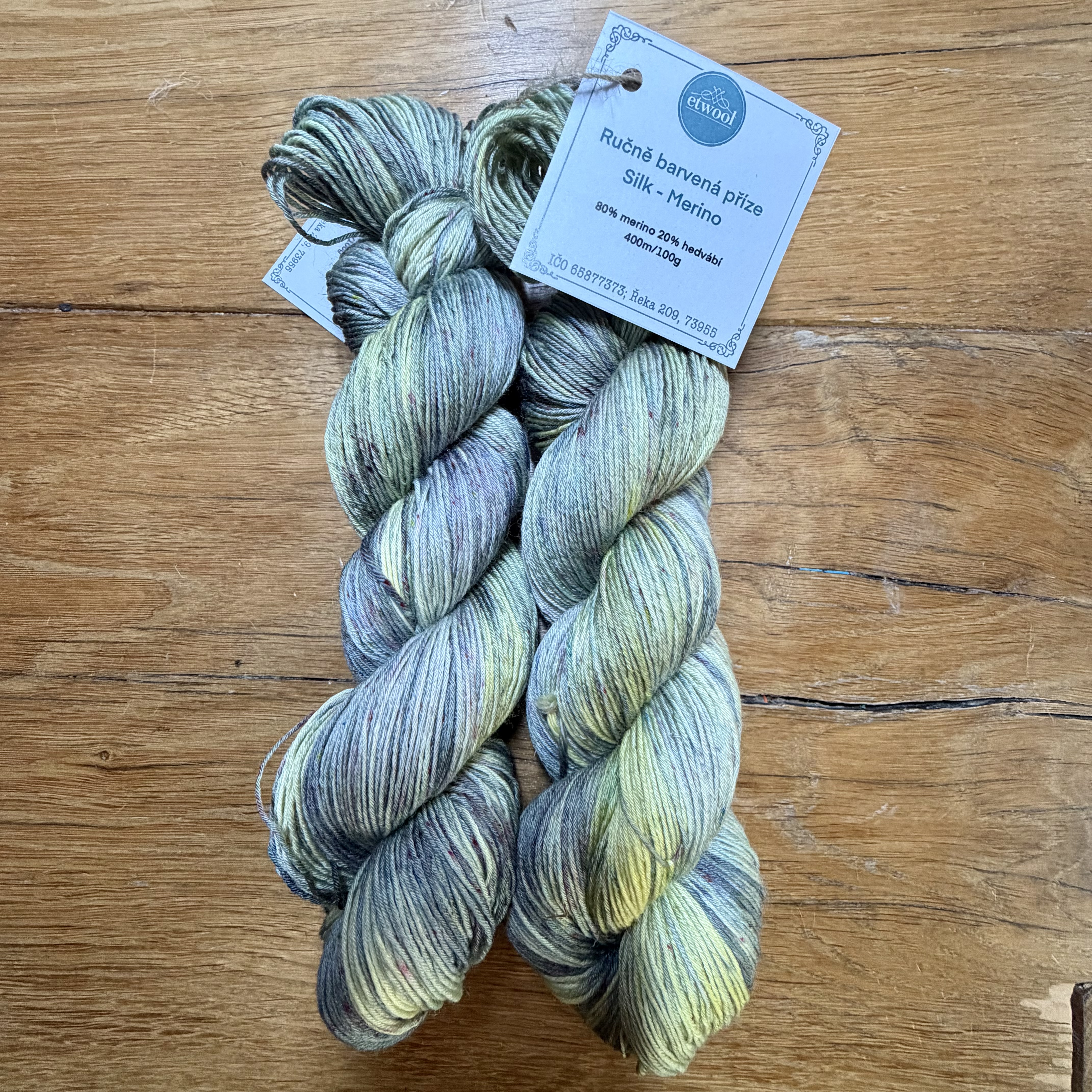 Ručně barevná příze - Silk Merino
