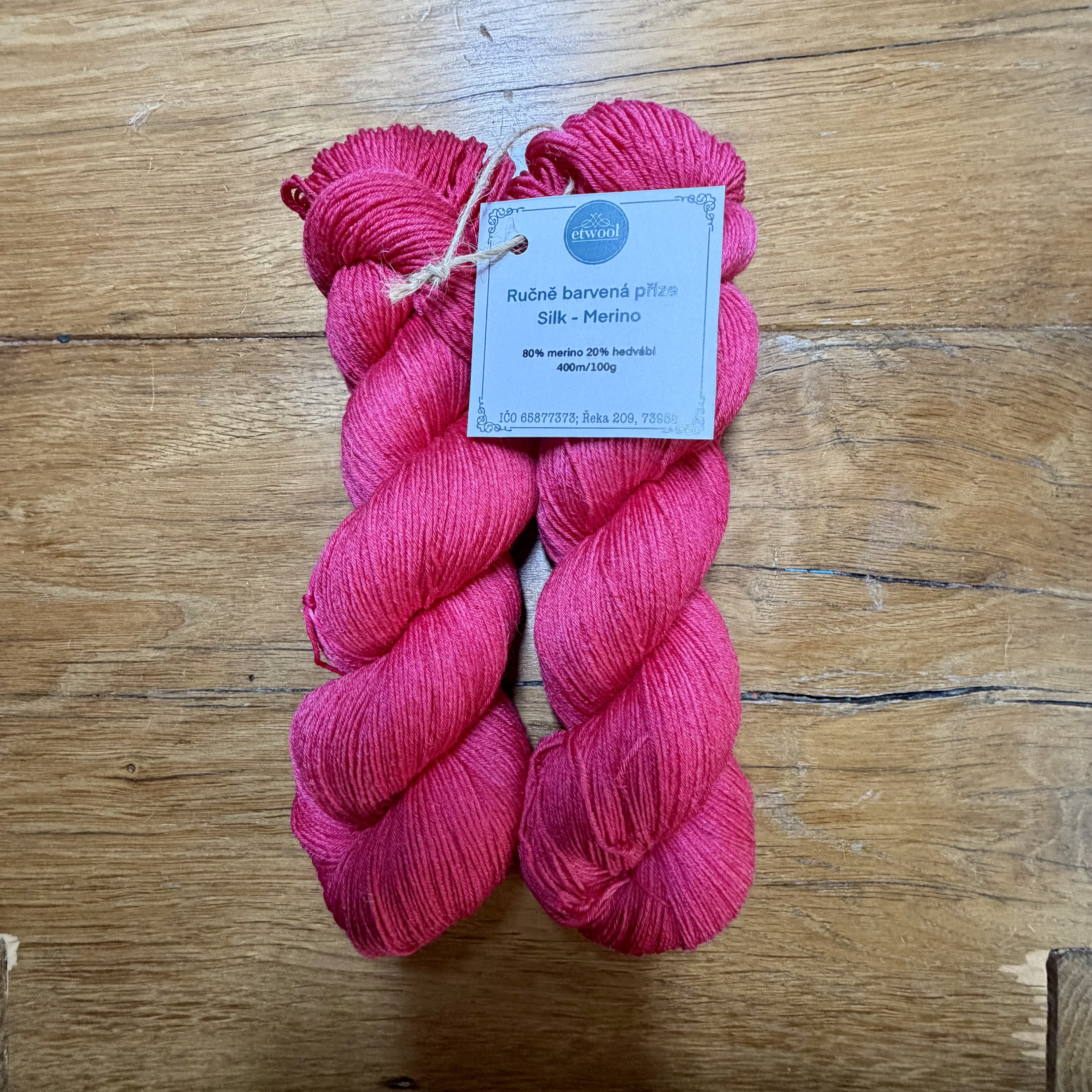 Ručně barevná příze Silk Merino