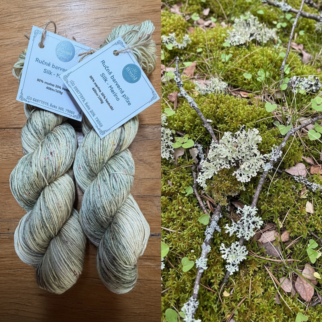 Ručně barevná příze Merino Silk