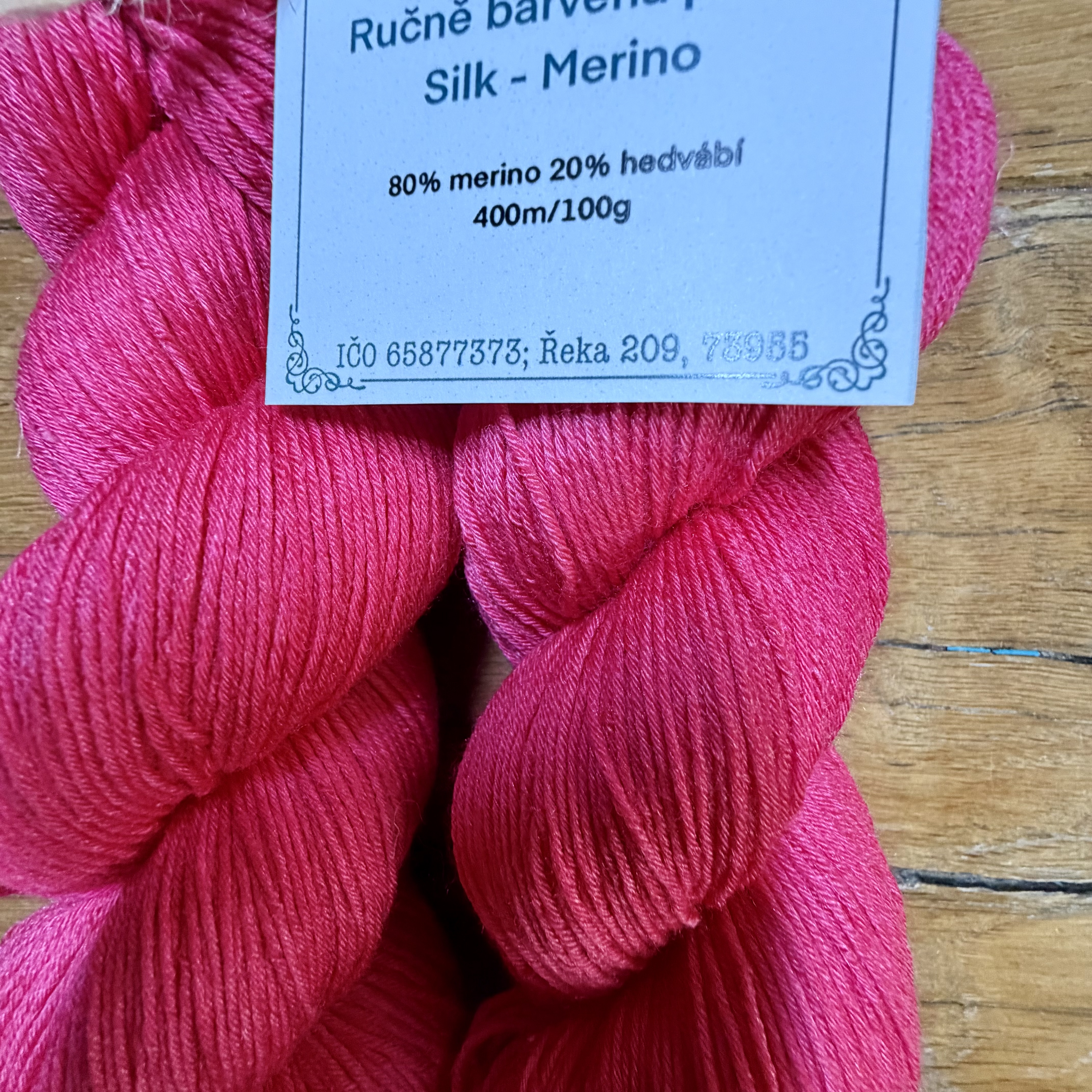 Ručně barevná příze Silk Merino