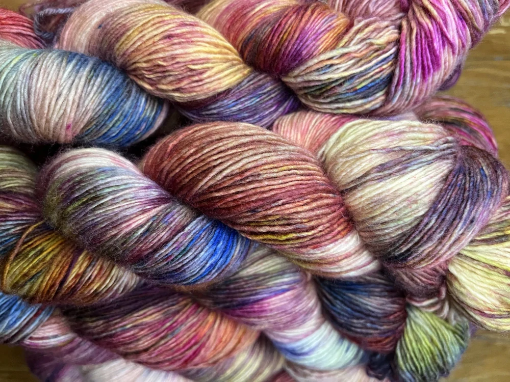 Ručně barvená příze Merino Single