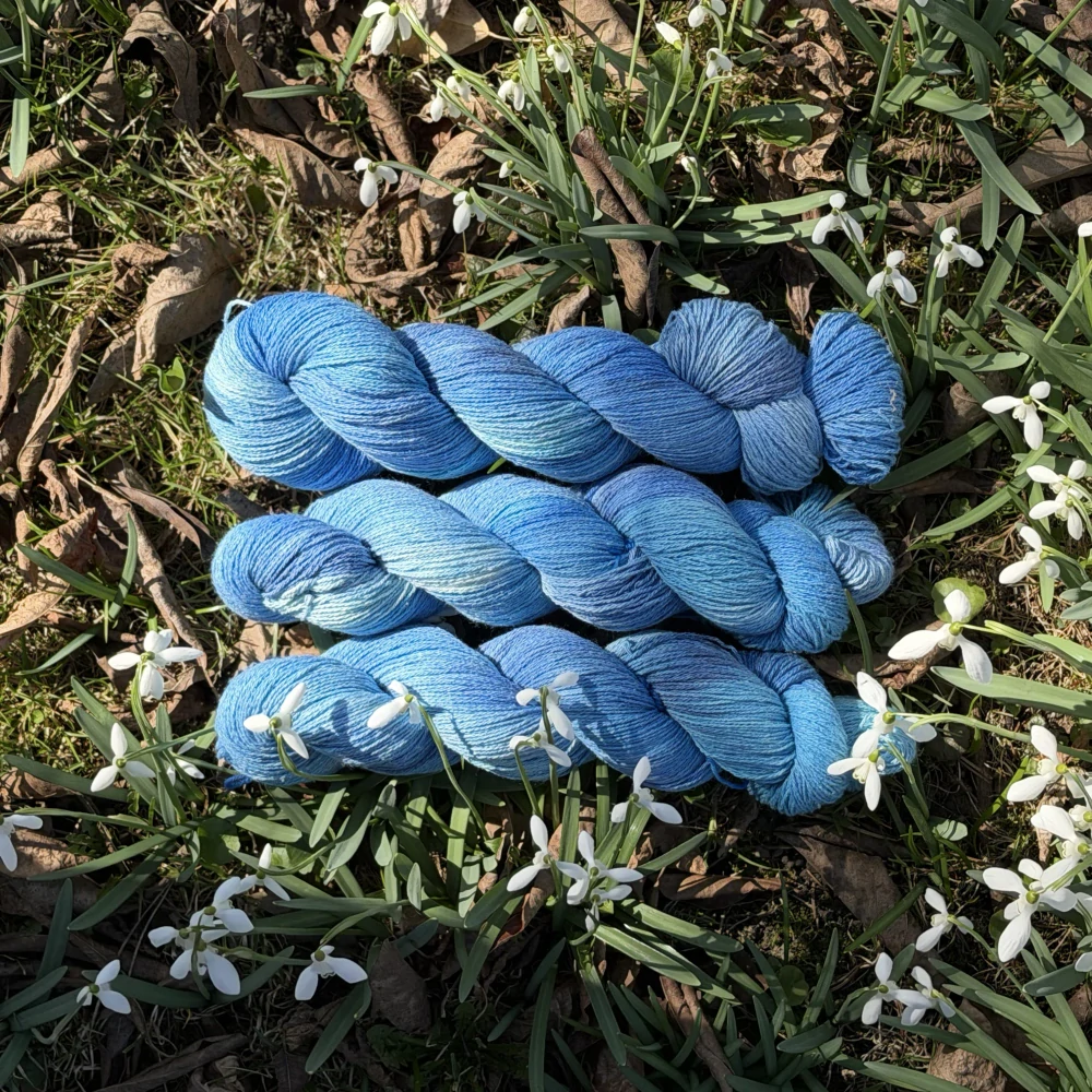 Bourette silk ručně barvená příze