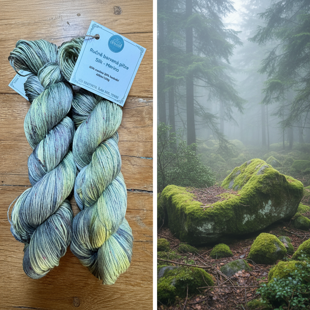 Ručně barevná příze - Silk Merino