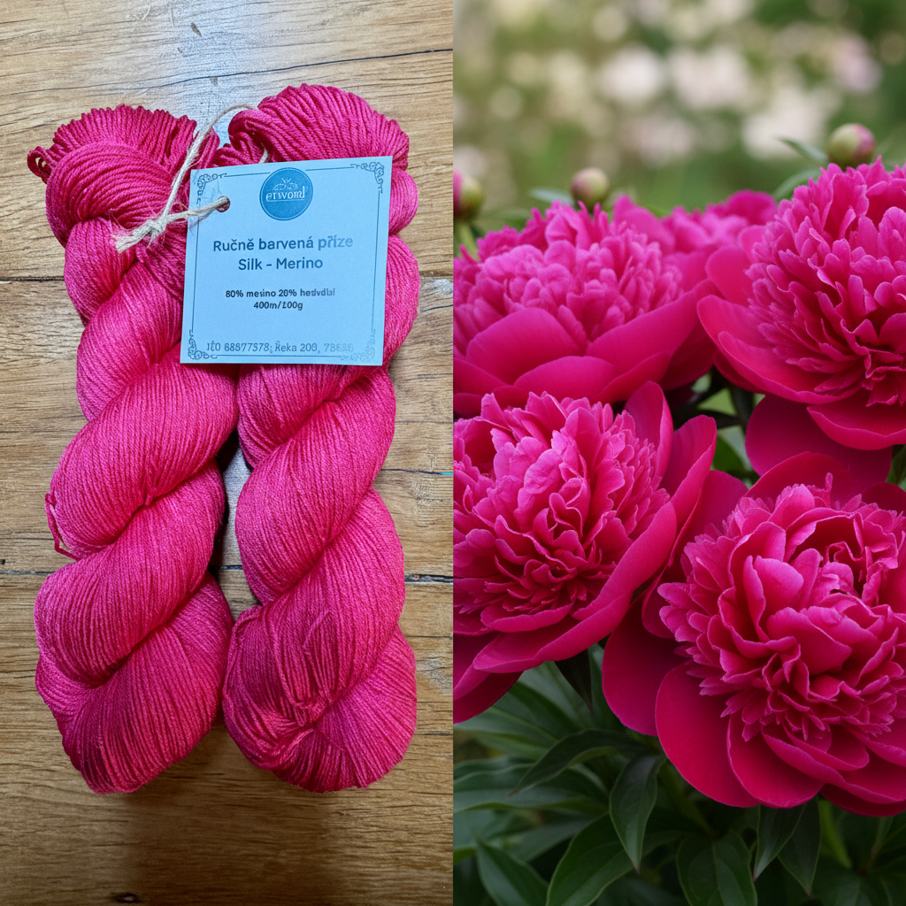 Ručně barevná příze Silk Merino