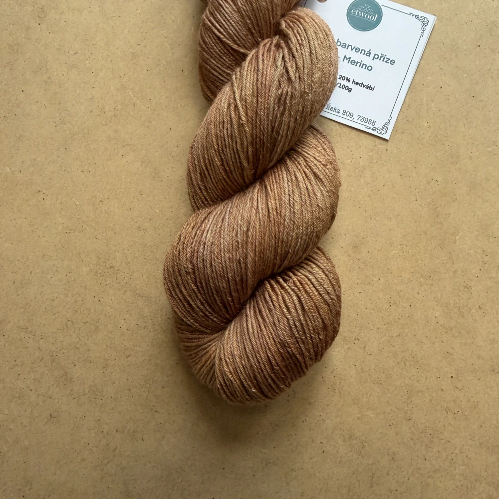 Ručně barevná příze Merino Silk