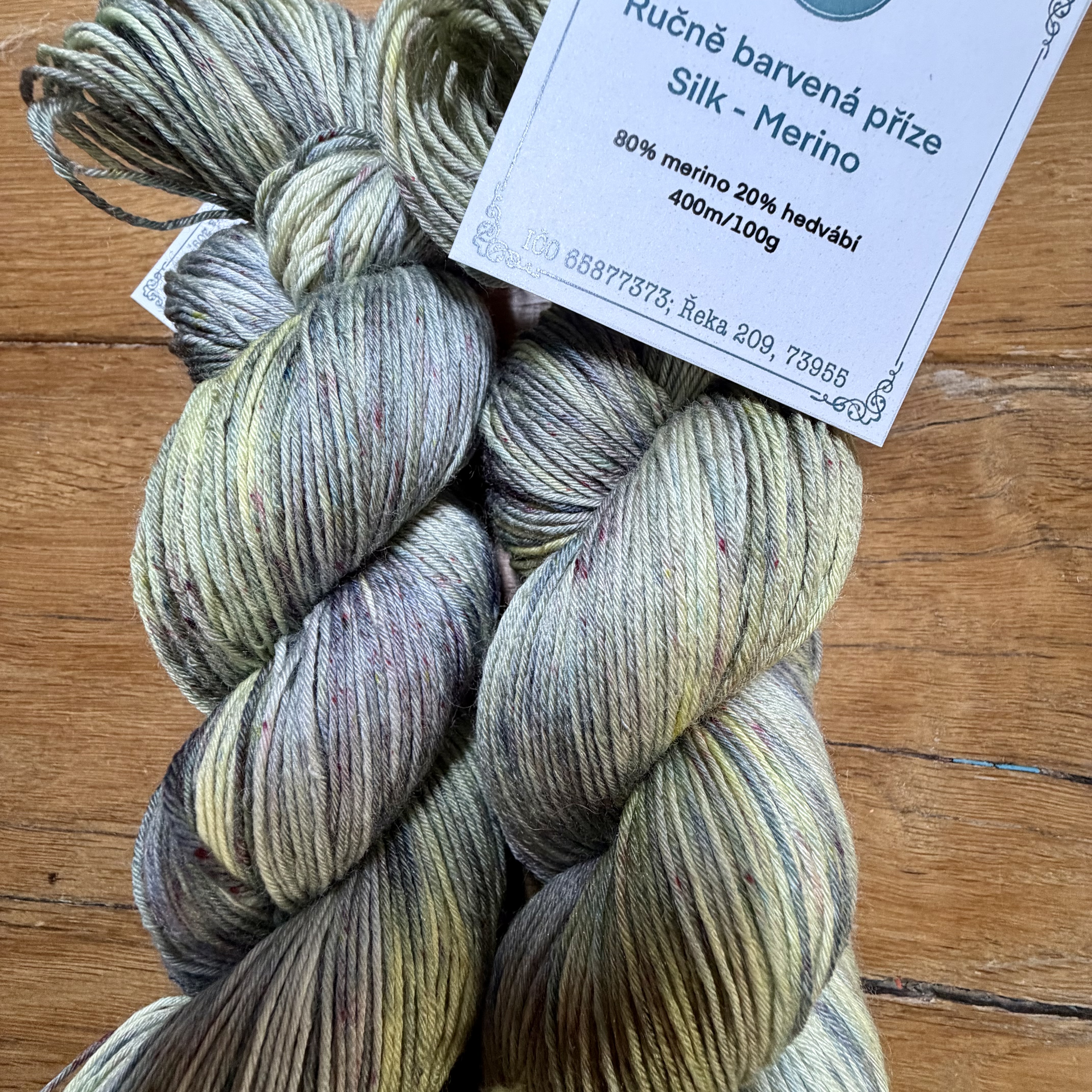 Ručně barevná příze - Silk Merino