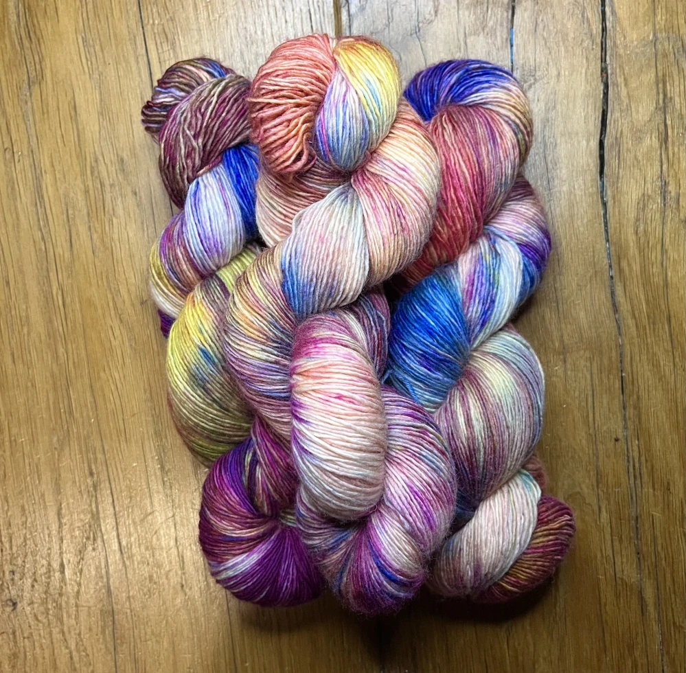 Ručně barvená příze Merino Single
