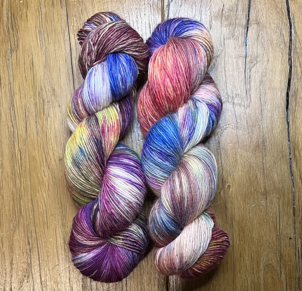 Ručně barvená příze Merino Single